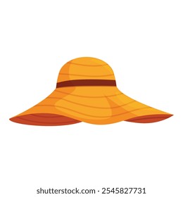 Stylish wide brimmed sun hat, perfect for shielding from the sun's rays while adding a touch of elegance to any summer outfit