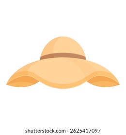 Stylish widebrimmed summer hat graphic, perfect for vacation and fashion themes