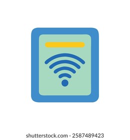 Stylish Wi-Fi Learning Icon for E-learning