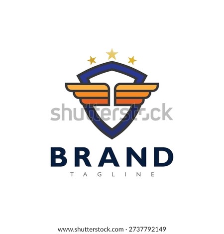 Stylish Winged Bird Logo Symbol Fast Freedom Concept Corporate Brand Identity Design Vector