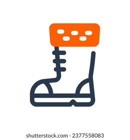 Elegante Ilustración del icono del vector de moda de arranque de invierno
