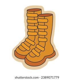 Stylish winter boots on white background