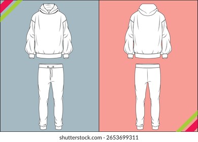 CAPUZ DE INVERNO ELEGANTE E PIJAMA DE CALÇA DEFINIR VESTIDO