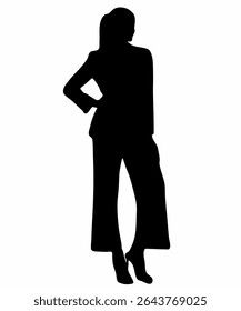 Stylish Woman Silhouette for Fashion Concept and Design