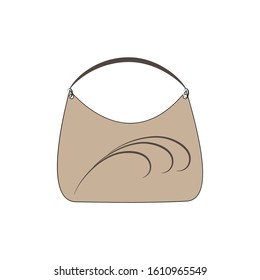 Stylish womens handbag - tote, shopper, hobo, bucket, satchel and pouch bag. Trendy leather accessories of different types isolated on white background. Colorful vector illustration.