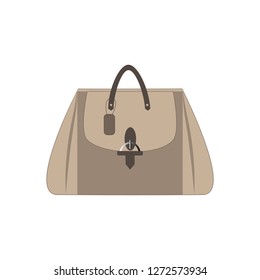 Stylish womens handbags - tote, shopper, hobo, bucket, satchel and pouch bags. Trendy leather accessories of different types isolated on white background. Colorful vector illustration