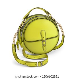 Stylish Women's Round Yellow Handbag