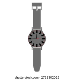 Stylish Wristwatch Vector Illustration Featuring Modern Watch Face, Minimal Strap Design, Detailed Dial Elements, Timepiece Icons, and Clean Contemporary Watch Graphics for Fashion and Product Layouts