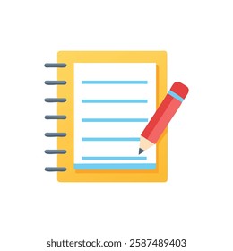 Stylish Writing Notebook Icon for Students