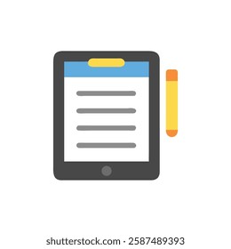 Stylish Writing Tablet Icon for Students