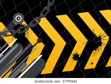 stylish yellow arrow background
