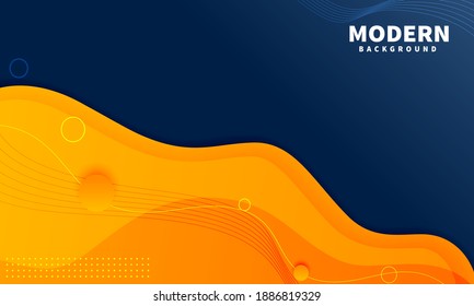 stylish yellow and blue fluid gradient background design