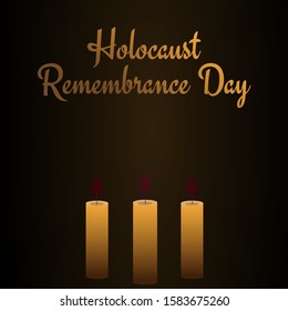 Stylish yellow candle vector design illustration isolated. Commemoration in Memory of the Victims of the Holocaust vector
