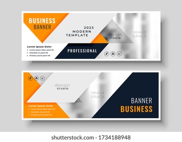 stylish yellow geometric business professional banners design