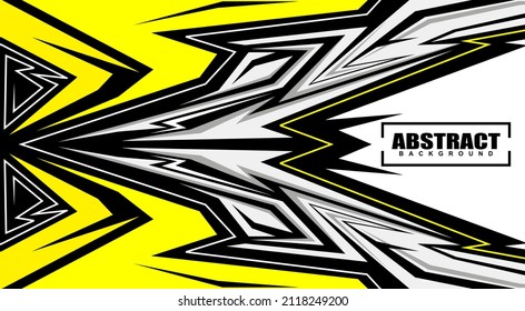Stylish yellow and white sports design Vector
