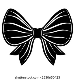 Stylishblack ribbon bows vector illustration