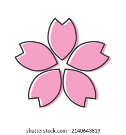 Flor de cerezo de diseño elegante. Vector.