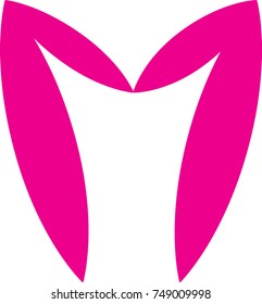A stylishly designed letter M