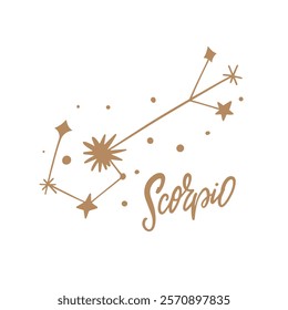 A stylishly designed Scorpio constellation representation that beautifully showcases the zodiac sign