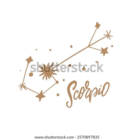 A stylishly designed Scorpio constellation representation that beautifully showcases the zodiac sign