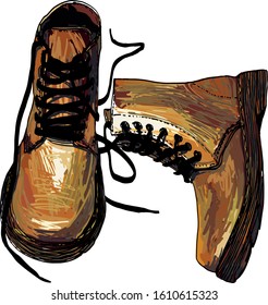 Stylishly Drawn Crazy Trendy Shoes