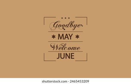 Stylishly Welcoming June A Text Illustration Design