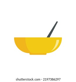 Stylist hair color bowl icon. Flat illustration of stylist hair color bowl vector icon isolated on white background
