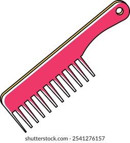 Stylist Hair Tools Comb Illustration