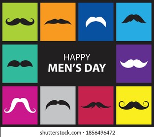 Icono vectorial de bigote estilista y concepto del día de los hombres felices. fondo de color aislado con ilustraciones vectoriales. 