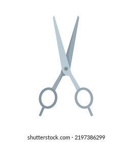 Stylist scissors icon. Flat illustration of stylist scissors vector icon isolated on white background