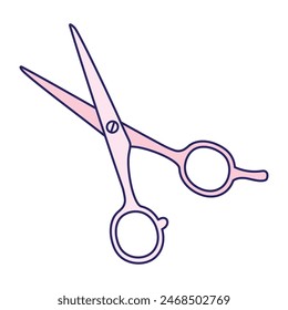 Stilschere Symbol Flache Abbildung der Stilschere.