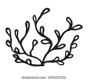 Stylistic twigs in doodle style