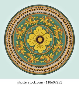 Stylization ceramic ornament abstract style/Dish decoration