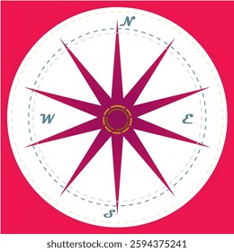 Stylization of the compass dial rumba north south