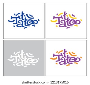 stylization of the word TATTOO. Logo template