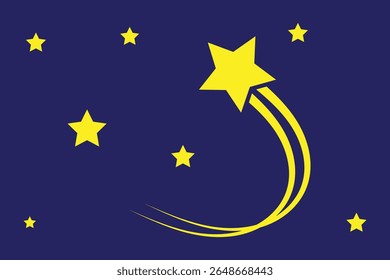 Stylize star with a streak of line. shooting star. shooting star icon.