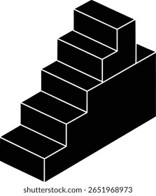 stylized 3d blocks forming a staircase
