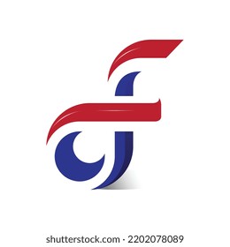 Stylized 3d F letter logo