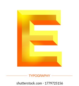 A stylized 3d vector letter with bright yellow sunshine effects .Sunshine .  Summer letter typography for decoration, logo, poster, t shirt, book, card, sale banner, printing on fabric, industrial
