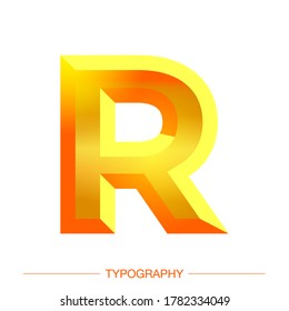 A stylized 3d vector letter with bright yellow sunshine effects .Sunshine .  Summer letter typography for decoration, logo, poster, t shirt, book, card, sale banner, printing on fabric, industrial