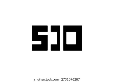 Stilisiertes 510 numerisches Logo-Design, fette geometrische Blockschrift, modernes minimalistisches Emblem für Branding-Zwecke