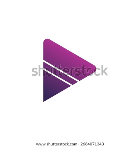 Stylized abstarct company vector symbol play
