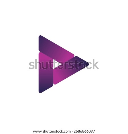 Stylized abstarct company vector symbol play 