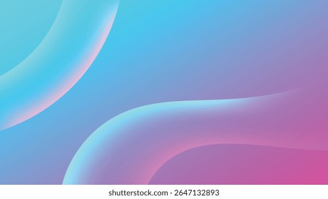 Stylized abstract background featuring smooth blue and pink gradient curves with a soft, flowing Shapes. Ideal for web design, presentation, social media, and creative project. 