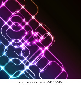 Stylized abstract background with glowing elements