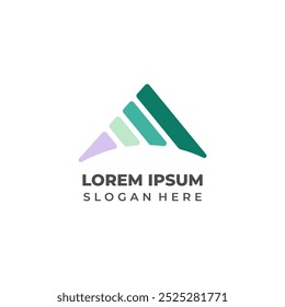 Stylized Abstract Bar Graph Logo Design for Analytics