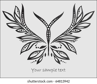 Stylized abstract butterfly