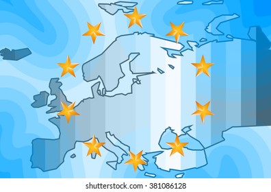 Stylized Abstract Europe Background