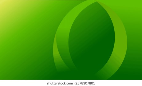 Stylized abstract green gradient background embedded with soft curves, creating a tranquil aesthetic