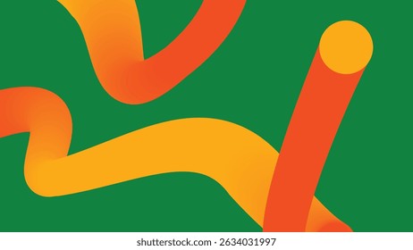 Stylized abstract image with a glowing orange ribbon twisting on a dark blue background. Ideal for digital artwork, branding, and web design.